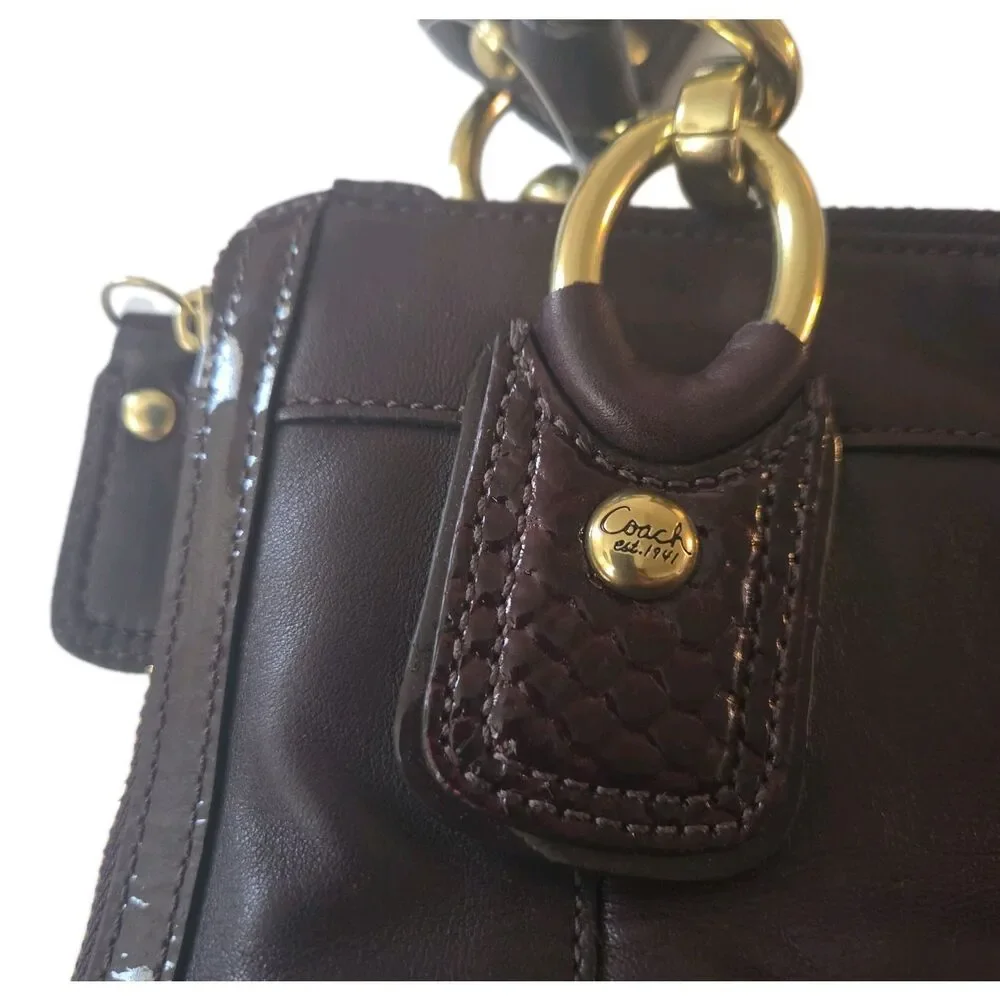 NEW Coach Kristin Spectator Purple Ostrich Handbag #18303 Vintage Y2K